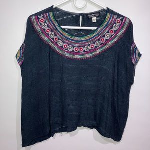 Billabong Women’s Short Sleeve Navy Tribal Sweater